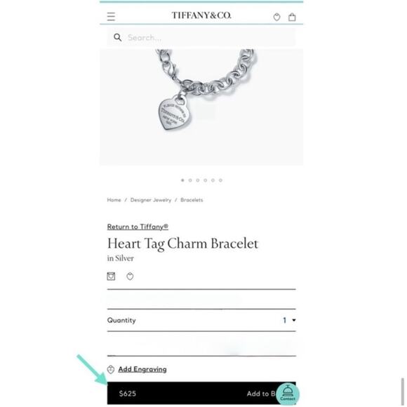 Tiffany & Co. Return to Tiffany Heart Tag Charm Bracelet Sterling Silver 925 Box - Picture 14 of 14